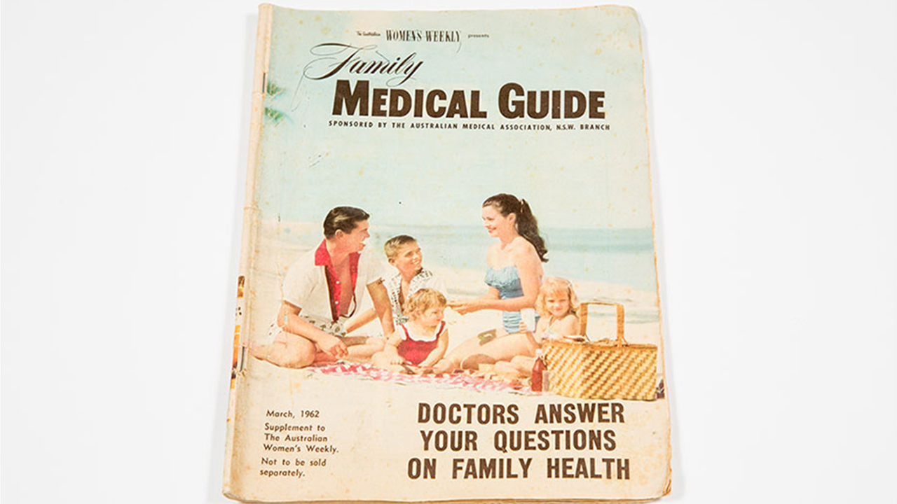 The cover of a book named 'Family Medical Guide' featuring essential health information for family care.
