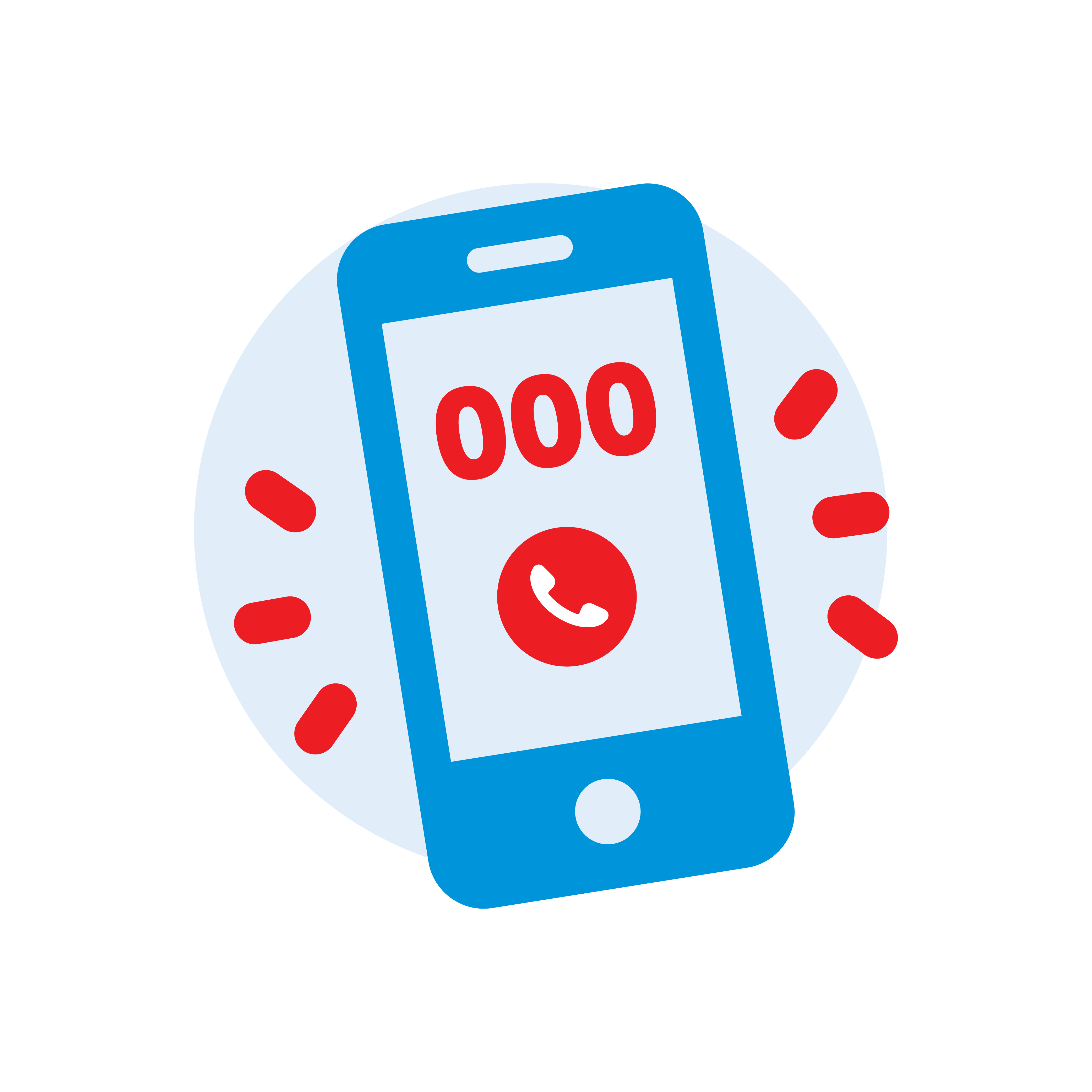 Mobile phone showing a call to triple zero