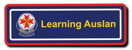 Ambulance Victoria badge with the words Learning Auslan.